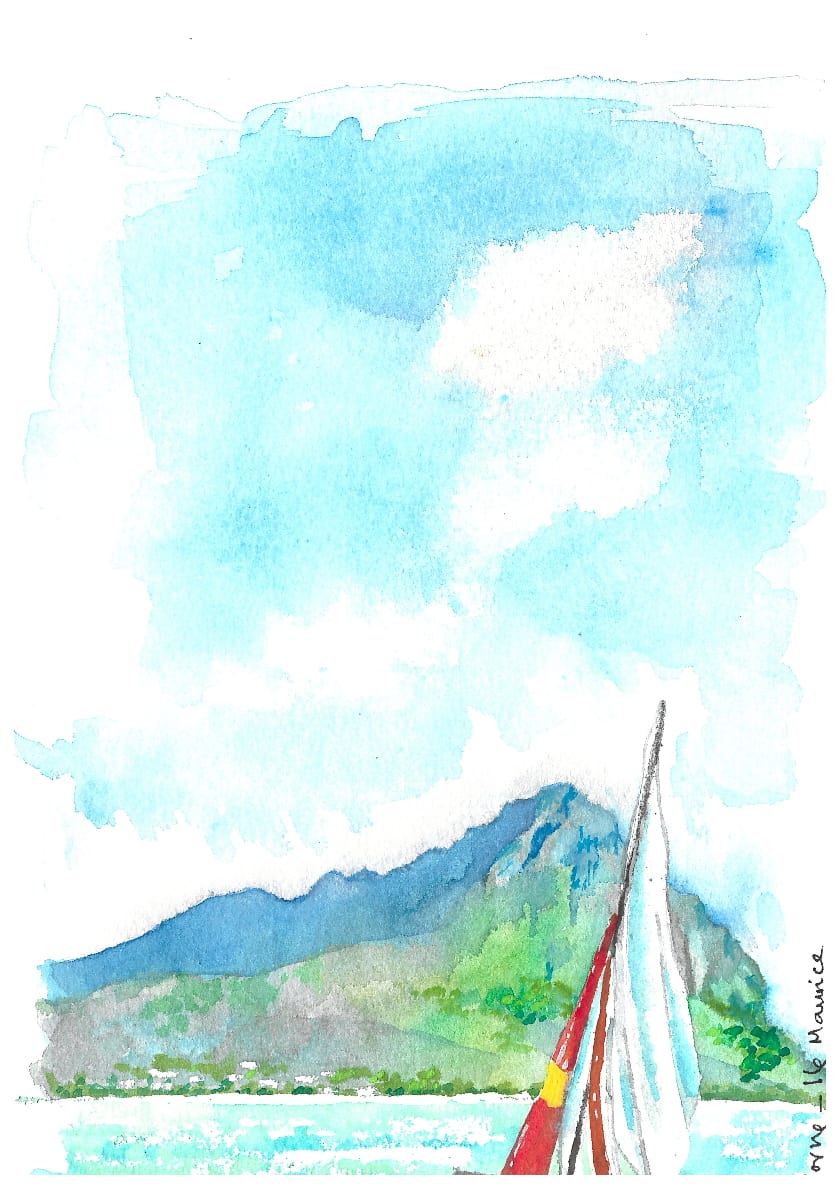 Mauritius souvenir bookmark Le Morne