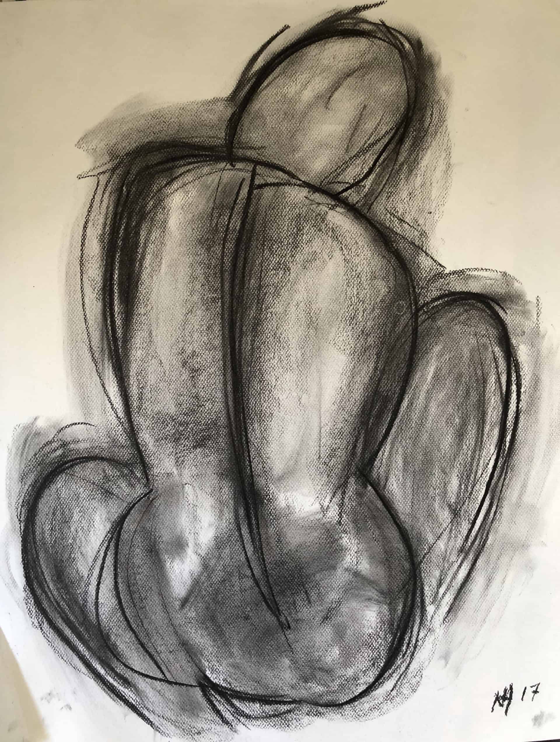 Seated nude study