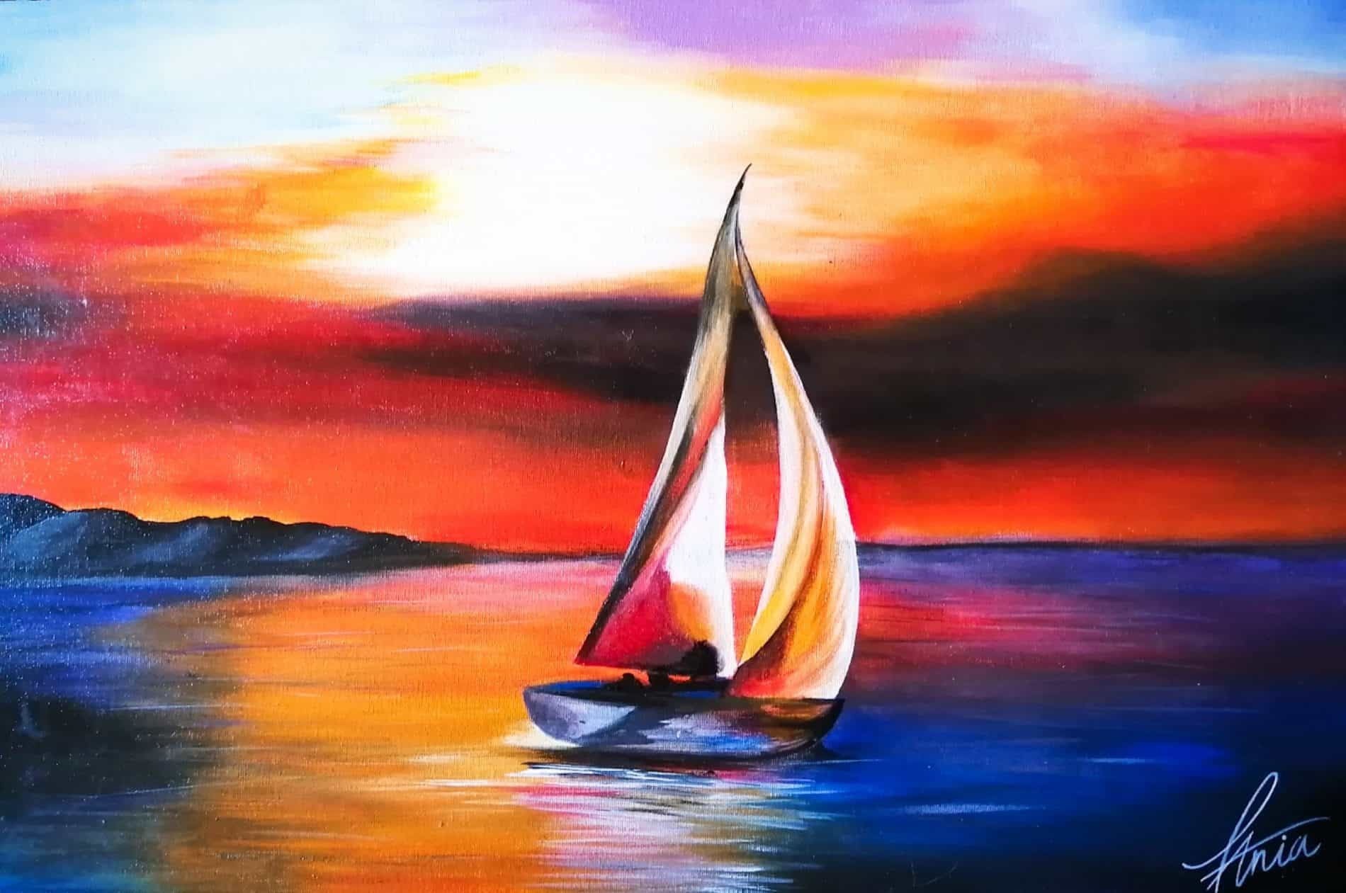 Pirogue sur mer