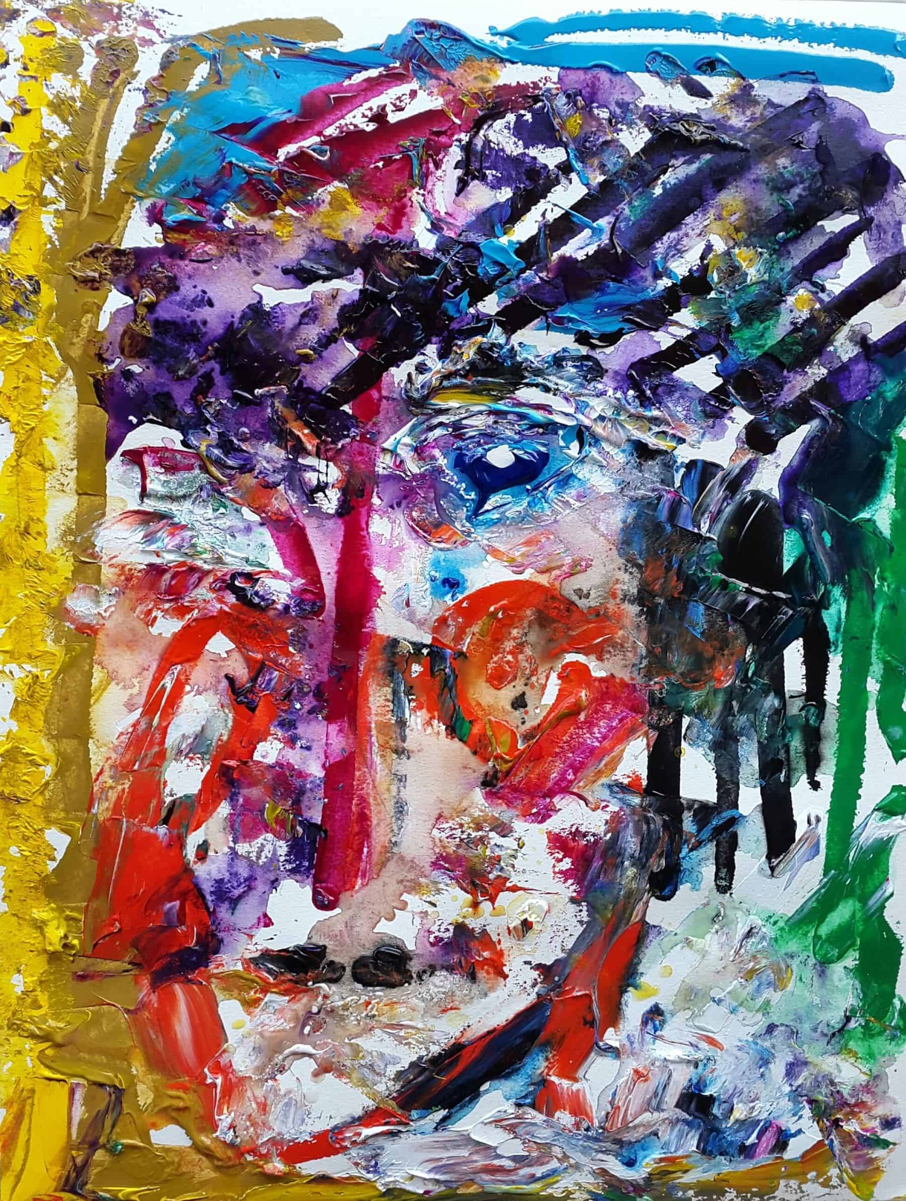 Behind the emotions – acrylic on paper