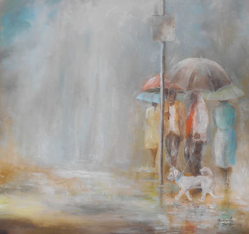 In the rain