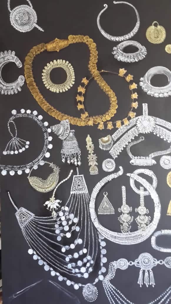 Beads, gold and silver