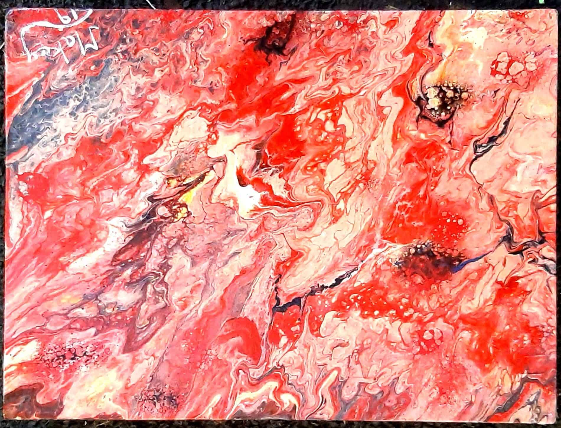 Abstract red and pink