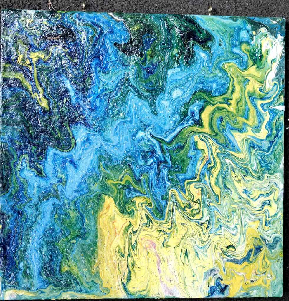 Abstract blue and yellow
