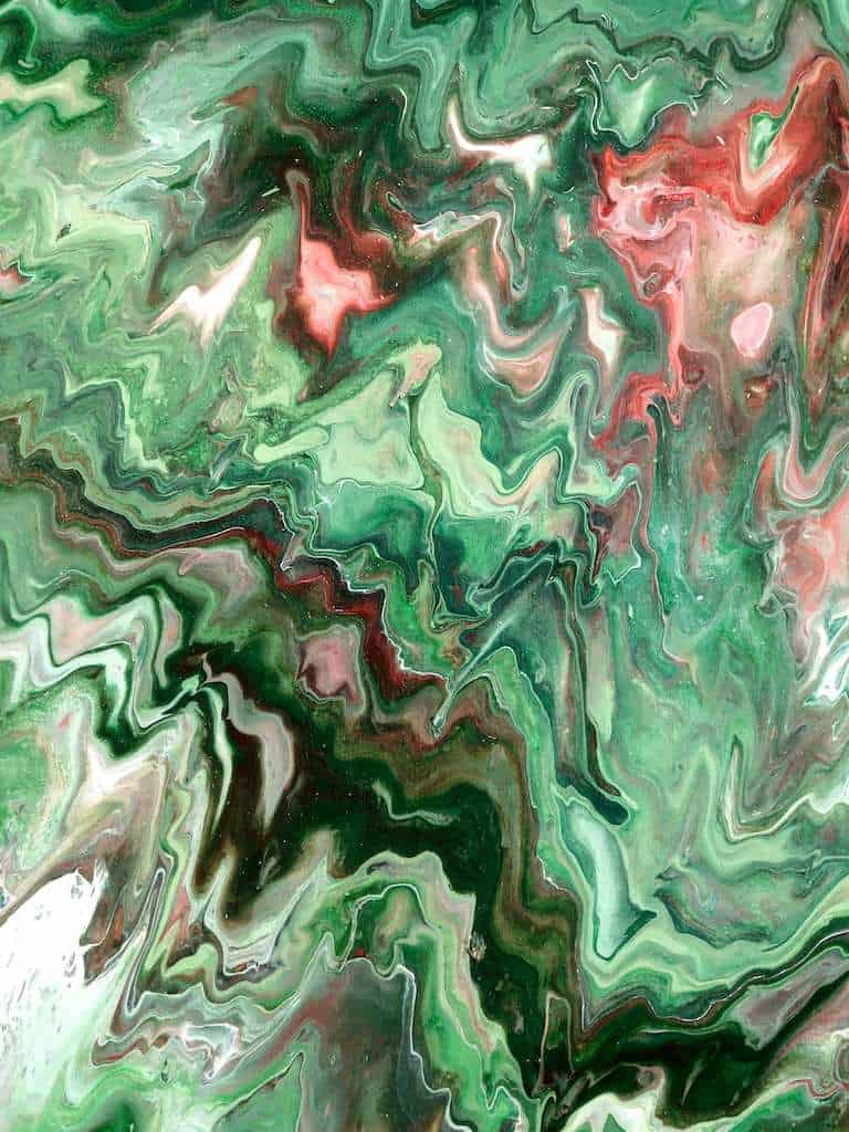 Abstract green and red