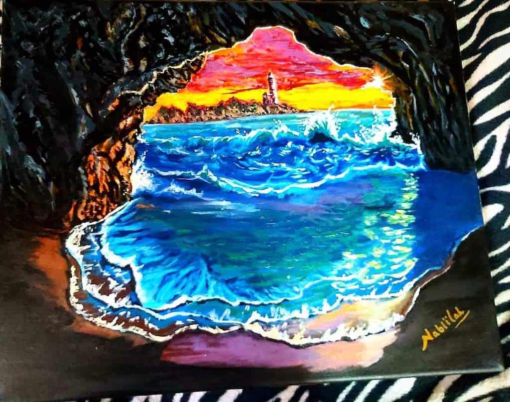 A glimpse of a beach cave