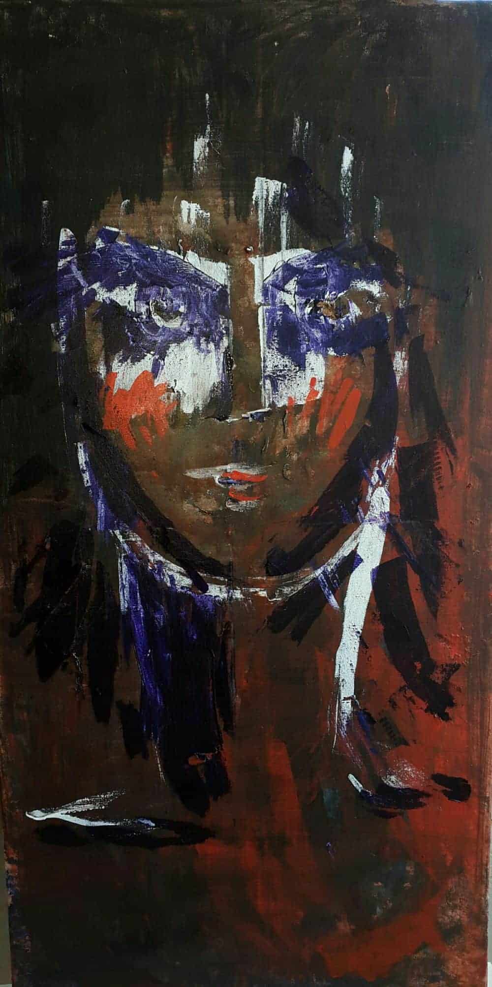 Mauritius Arts & Artists - salonee-nirsimloo-lallah-indian-mask-acrylic-on-canvas