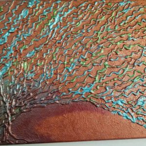 mauritian-artist-keren-dumolard-arbre-au-coucher du-soleil